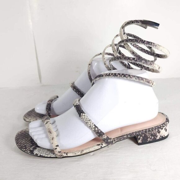 Avec Les Filles Women's Caila US 8M Animal Print Wrap Strap Gladiator Sandal - Picture 1 of 12